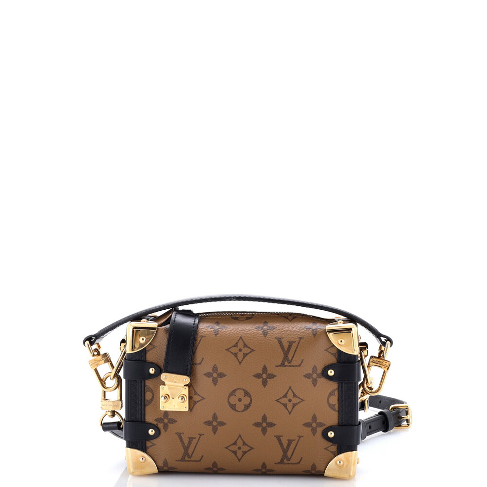 Louis Vuitton PM Side Trunk Handbag Reverse Monogram Canvas